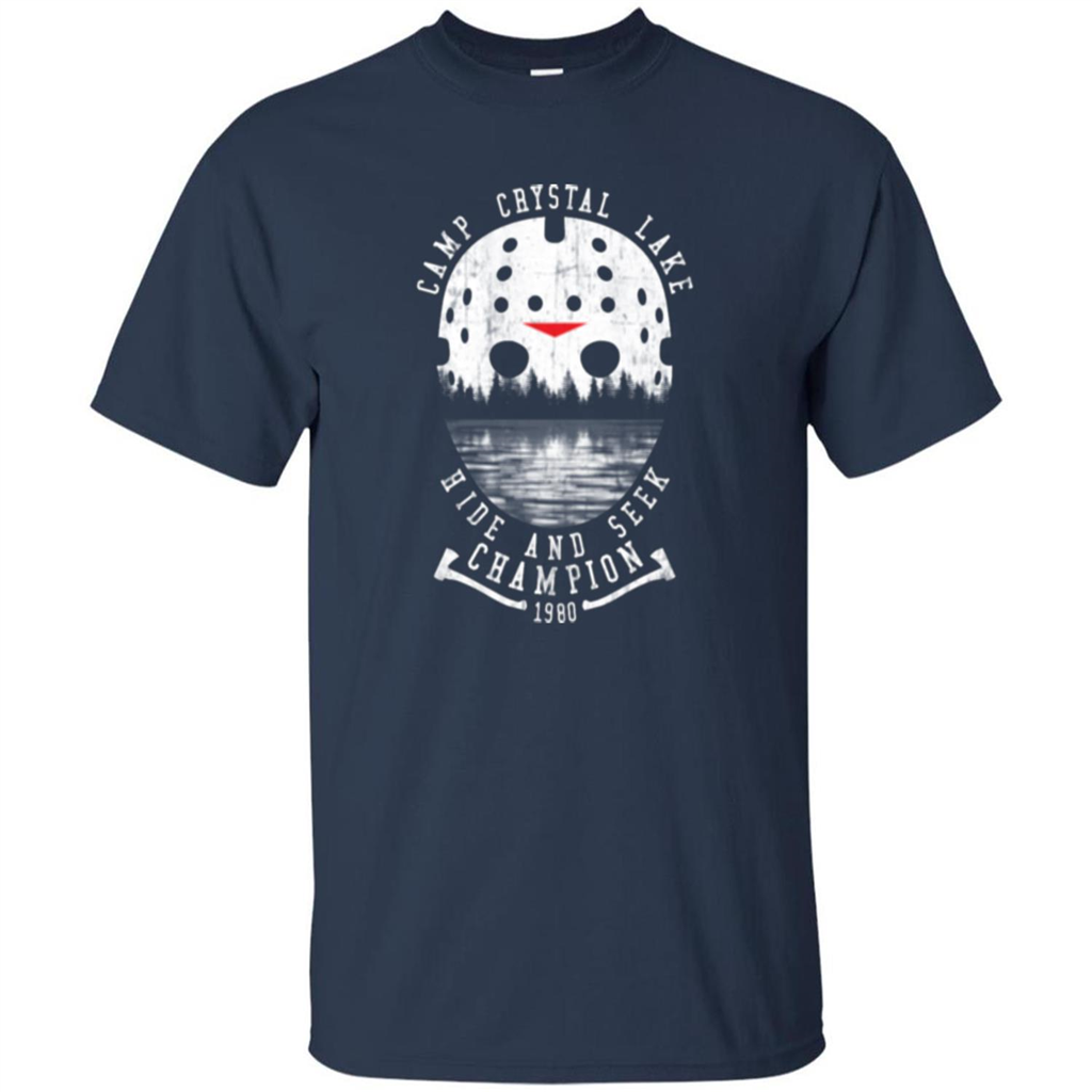 Camp Crystal Lake T-shirt Hide And Seek Champion 1980 Navy