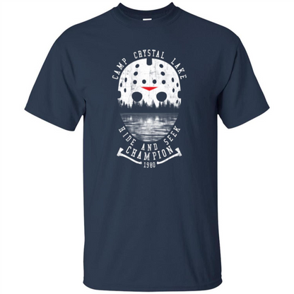 Camp Crystal Lake T-shirt Hide And Seek Champion 1980 Navy