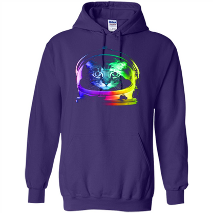 Astronaut Cat T-shirt Purple