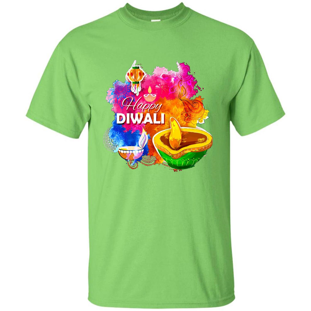 Happy Diwali Deepavali T-Shirt October 19th T-shirt Lime