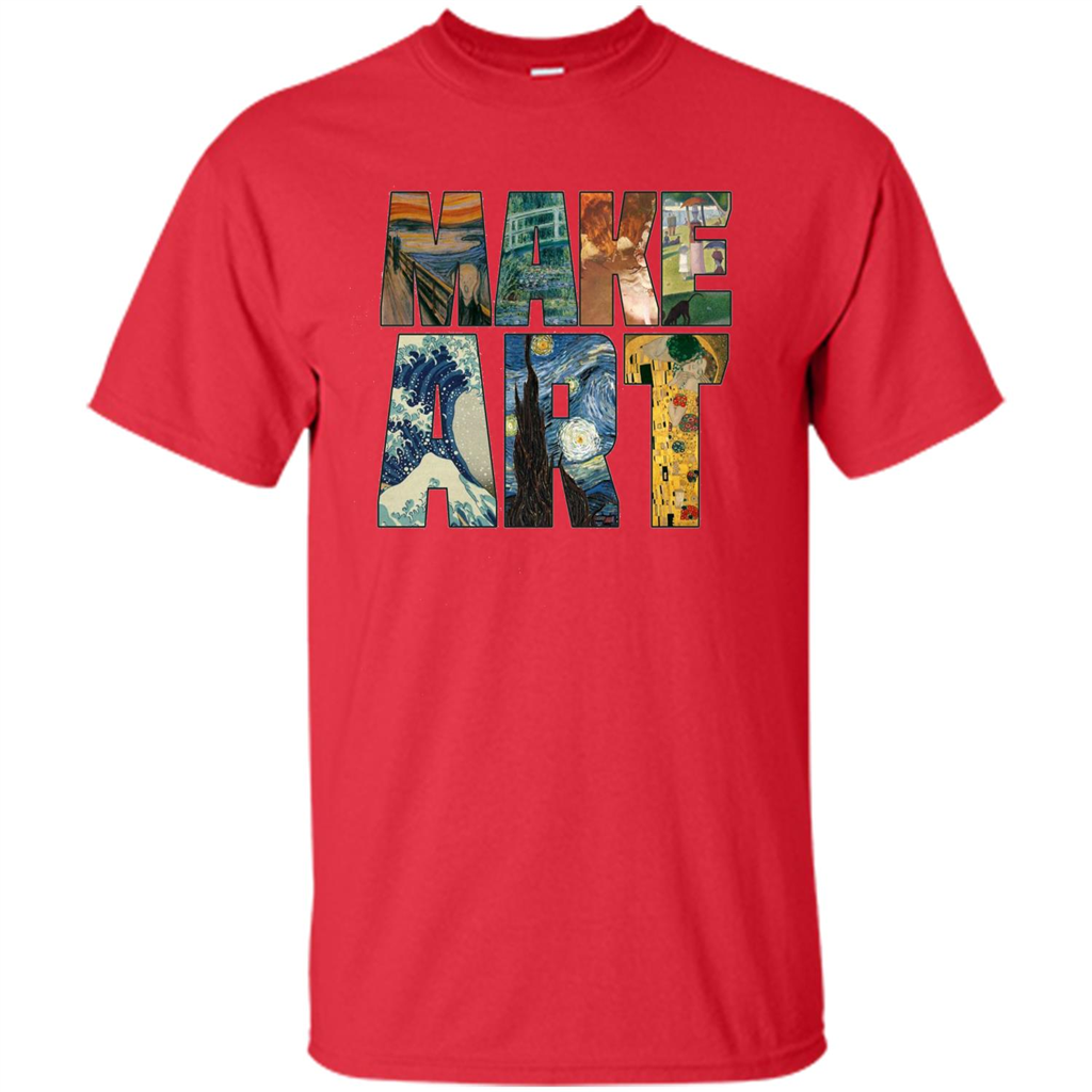 Make Art T-shirt Cool Painting T-shirt Red