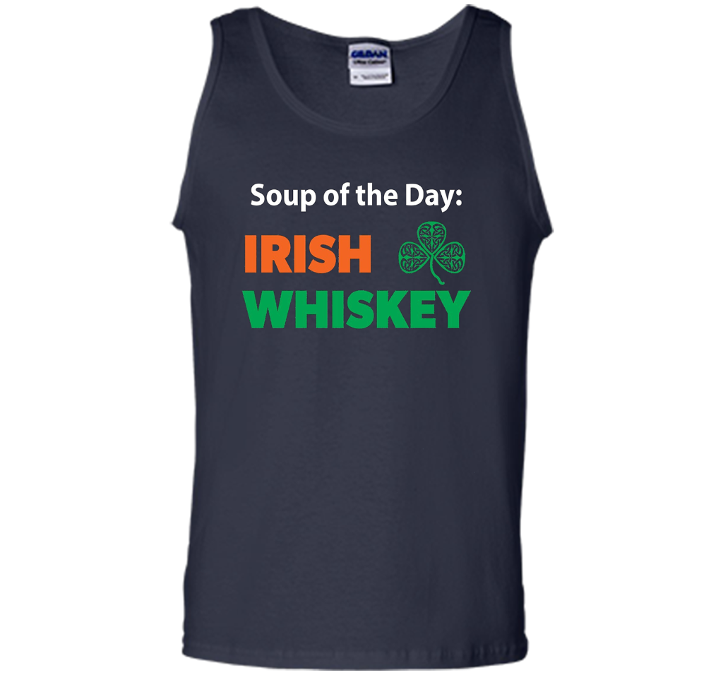 Irish Whiskey Drinking T-shirt Soup Of The Day T-shirt Navy