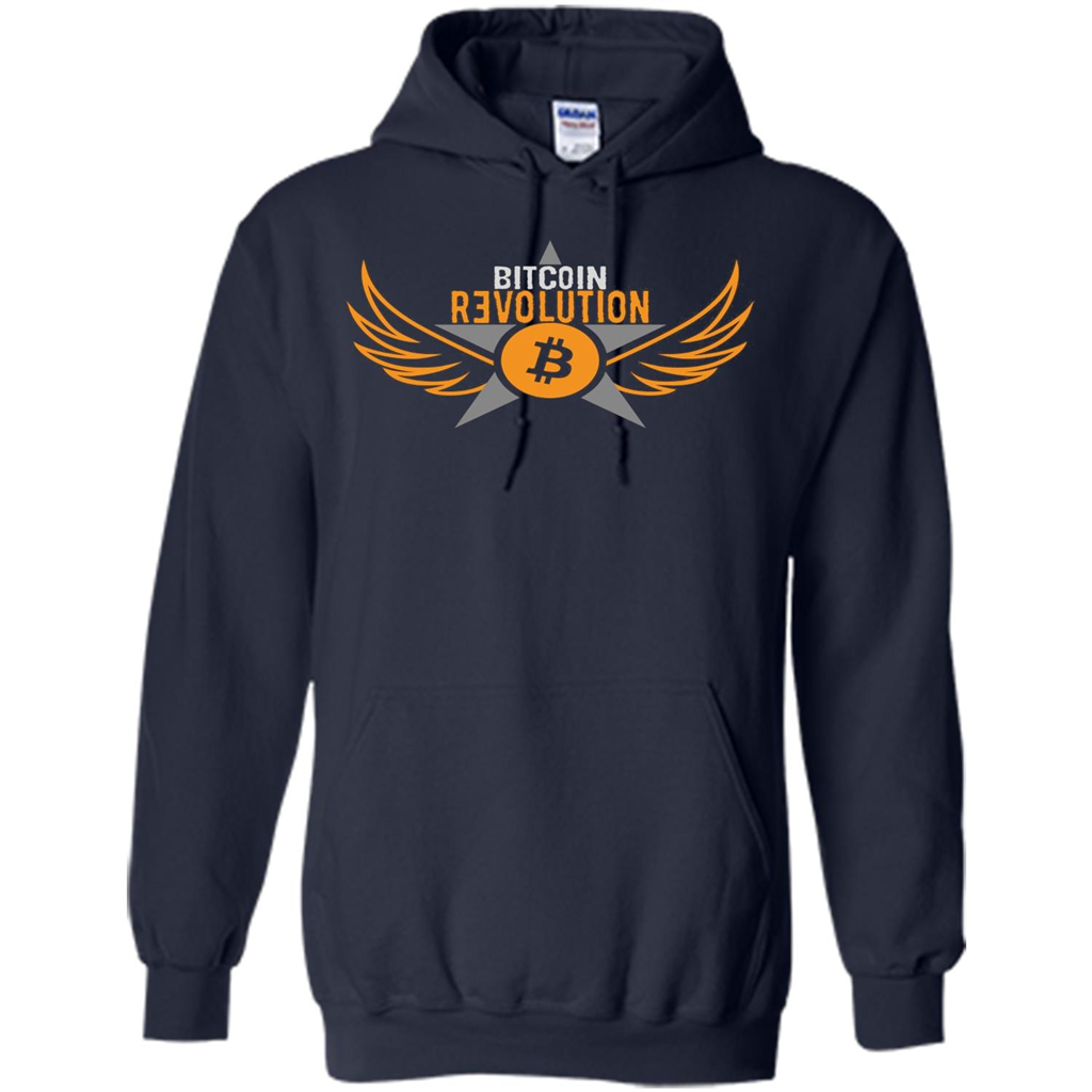 Bitcoin T-shirt Cool Cryptocurrency Revolution BTC Logo T-shirt Navy