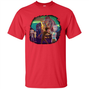 Doctorwho Vs Rick And Morty T-shirt