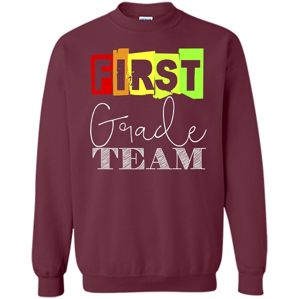 First Grade Team T-shirt School Day T-shirt Maroon
