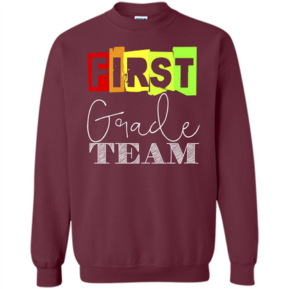 First Grade Team T-shirt School Day T-shirt Maroon