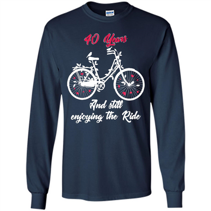 Anniversary T-shirt 40 Years And Still Enjoying The Ride Navy