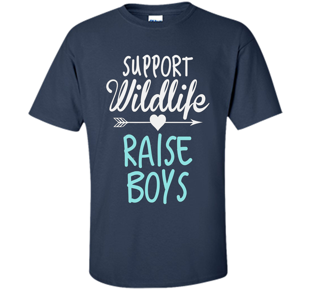Support Wildlife Raise Boys T-shirt Navy