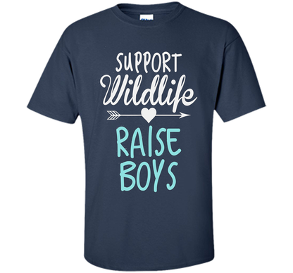 Support Wildlife Raise Boys T-shirt Navy