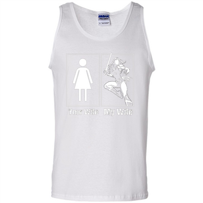My Wife Is Super Woman T-shirt Mens Your Wife My Wife White