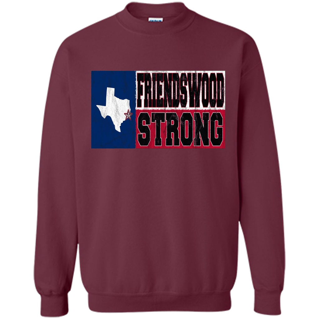 Friendswood Strong - Texas Flag - Friendswood Pride T-shirt Maroon