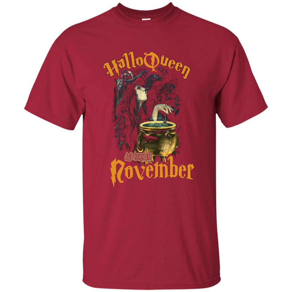 HalloQueen Are Born In October T-shirt Cardinal