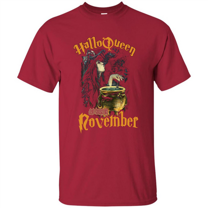 HalloQueen Are Born In October T-shirt Cardinal