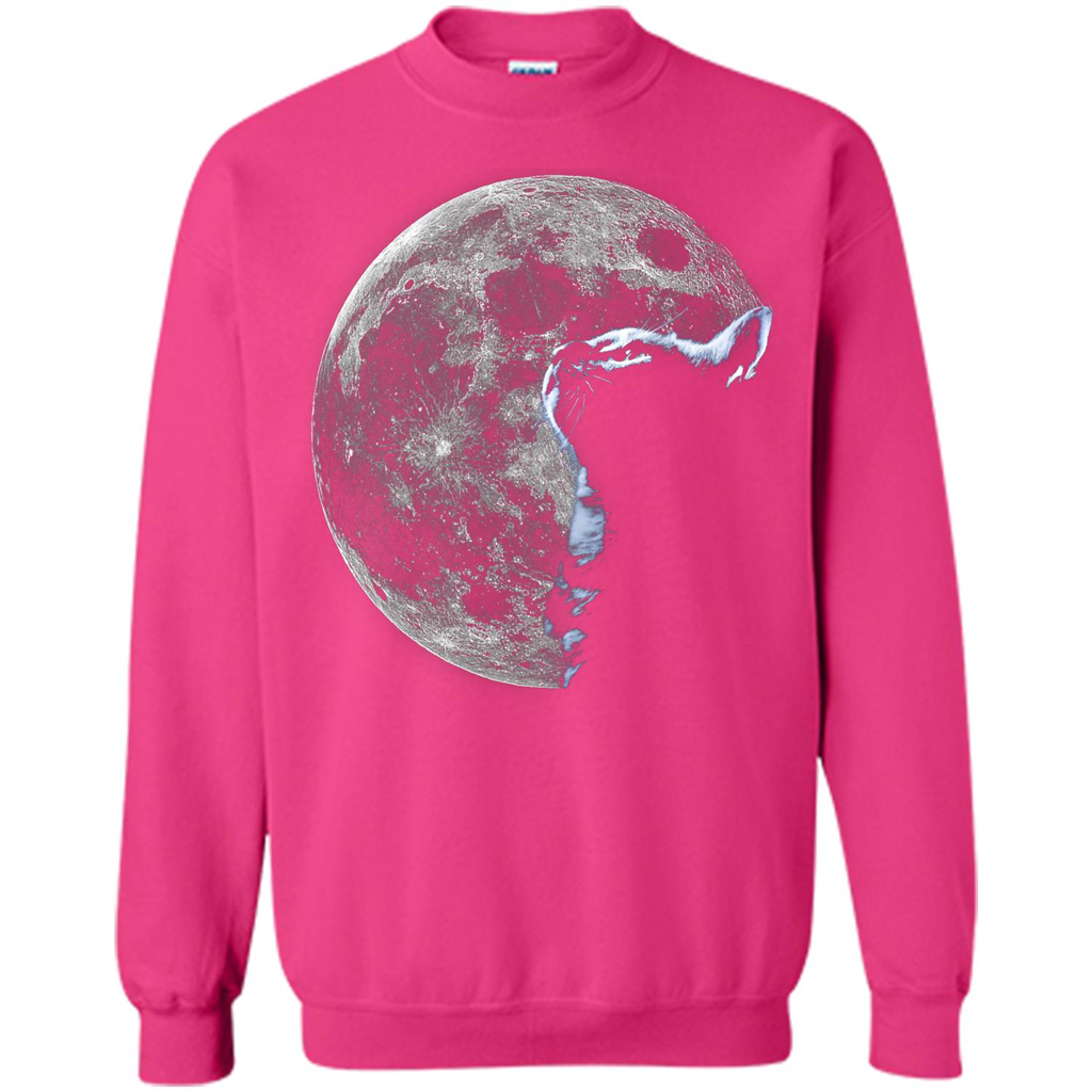 Cat Lover T-shirt Cat And Moon Heliconia