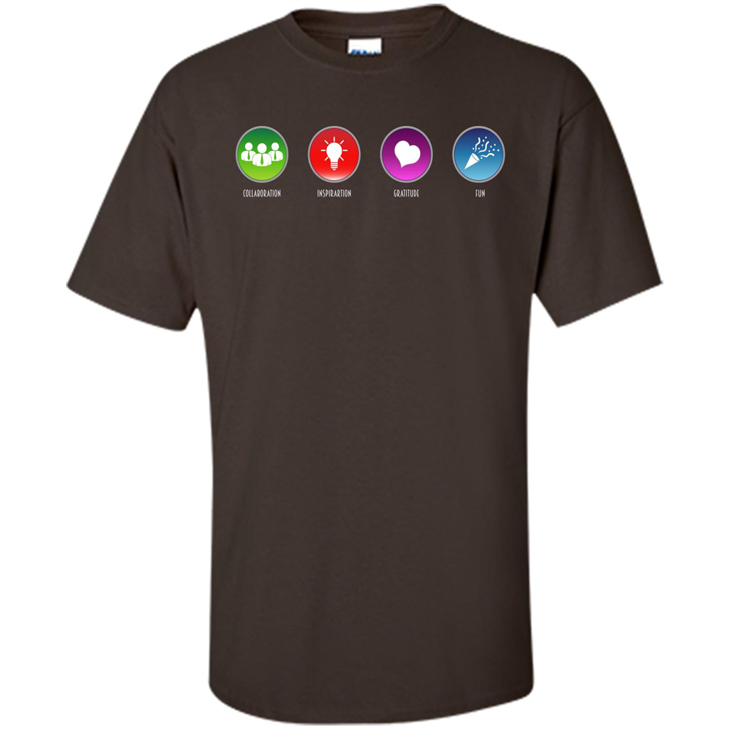Values Icons T-shirt Dark Chocolate
