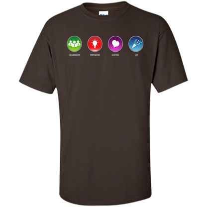 Values Icons T-shirt Dark Chocolate