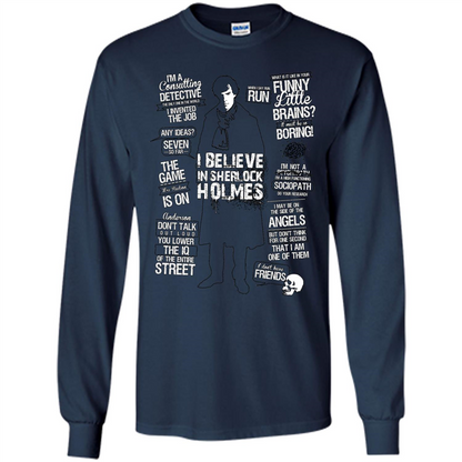 Detective Quotes To A Great Mind Nothing Is Little T-shirt Navy