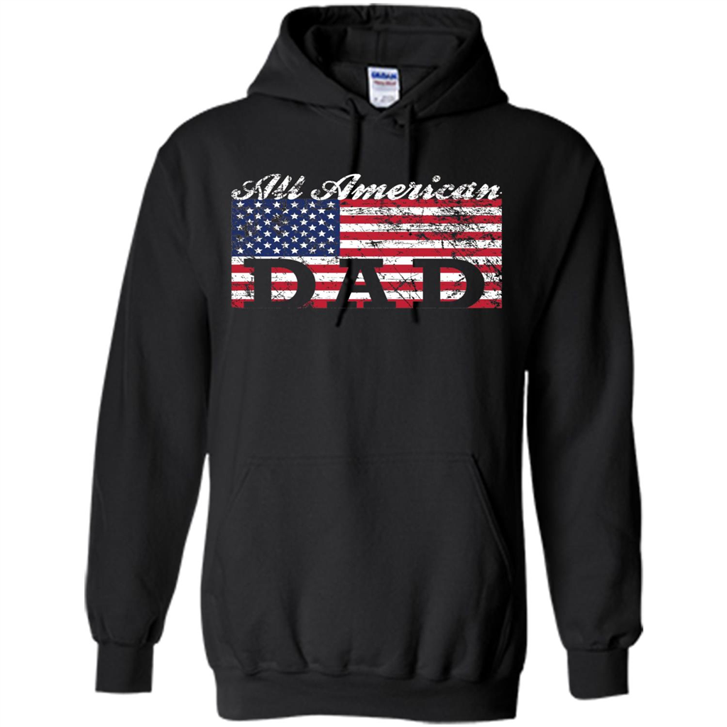 Fathers Day T-shirt All American Dad American Flag