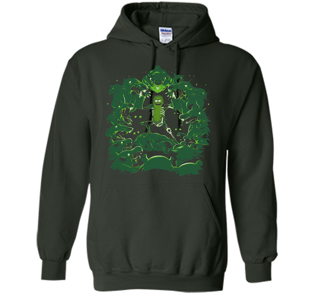 Pickle Rick Vs The Rats T-shirt Forest Green