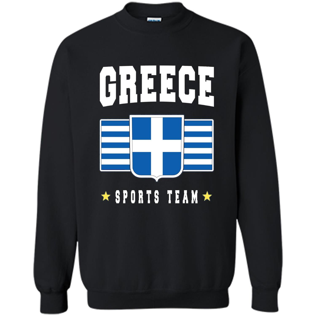 GREECE T-shirt Greek Flag T-shirt Sports Team Black