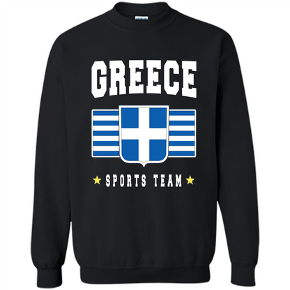 GREECE T-shirt Greek Flag T-shirt Sports Team Black