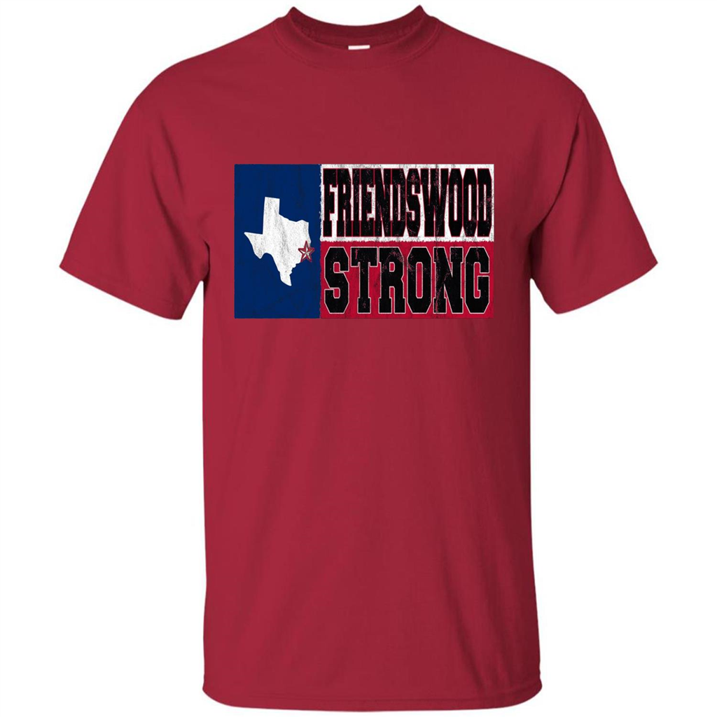 Friendswood Strong - Texas Flag - Friendswood Pride T-shirt Cardinal