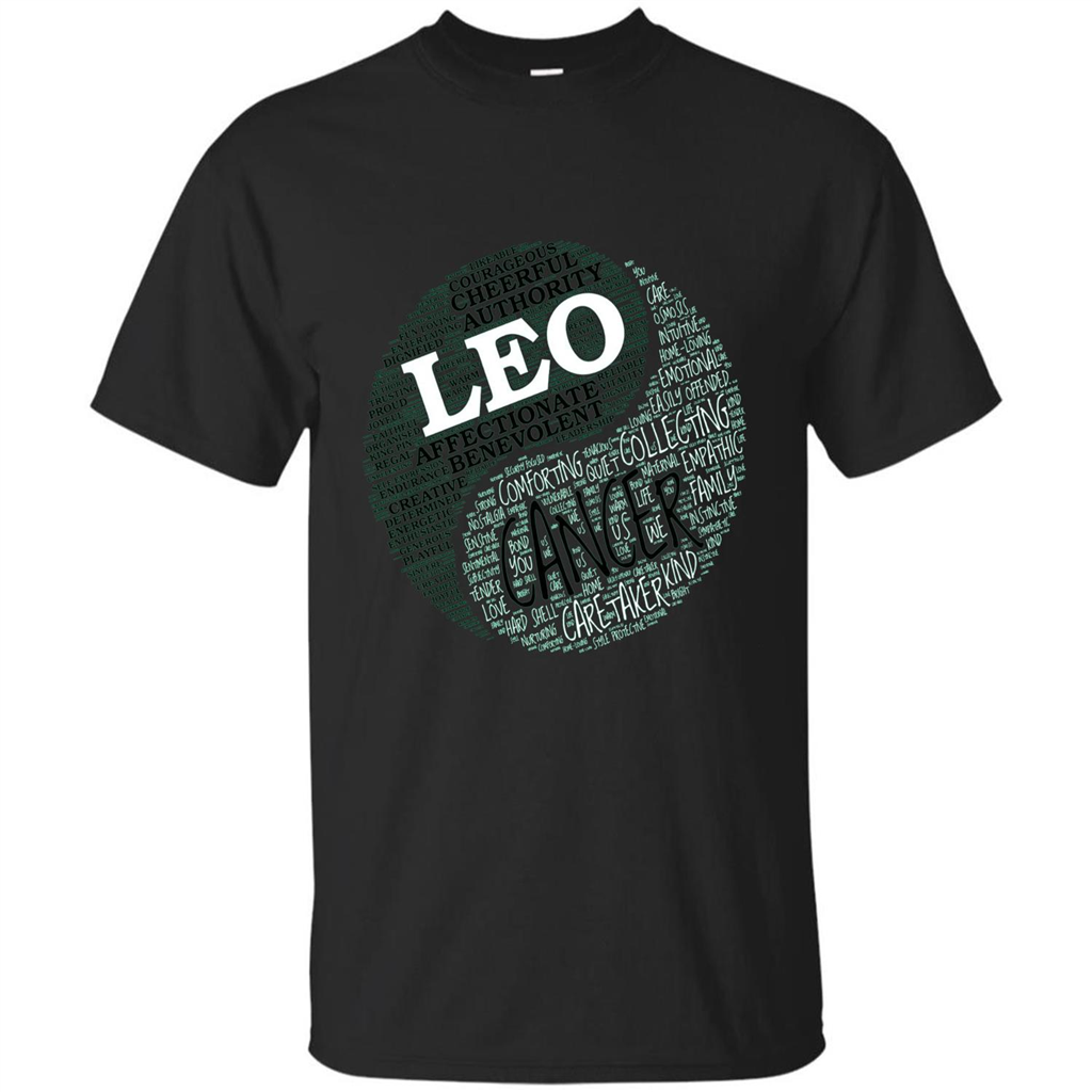 Zodiac Facts T-shirt Women Leo and Cancer T-shirt Black