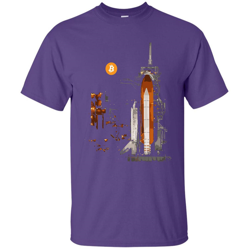 Bitcoin T-Shirt Crypto Shirt Blockchain T-shirt Moon Purple