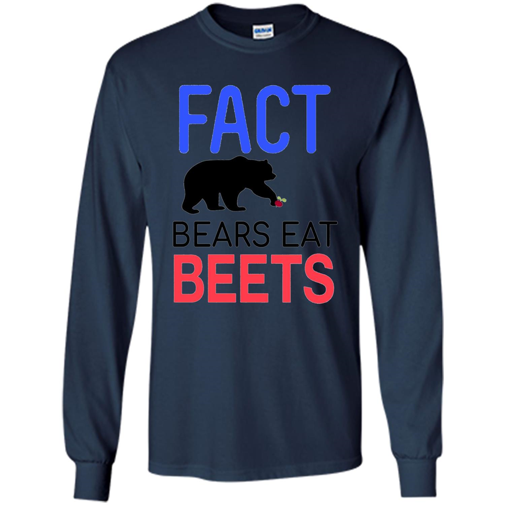 FACT Bears Eat Beets T-shirt Funny Men Women Novelty Gift Navy