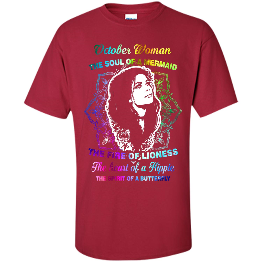 October Woman T-shirt The Heart Of A Hippie Cardinal