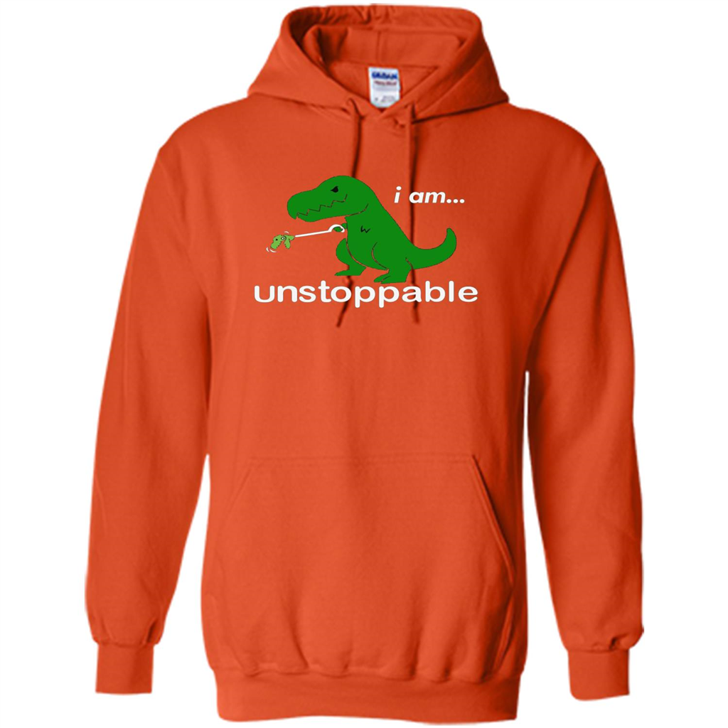 Rex Dinosaur T-shirt I Am Unstoppable Orange