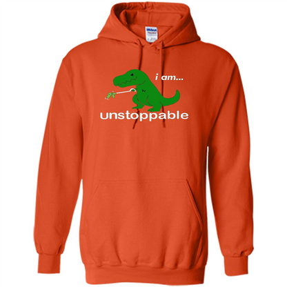 Rex Dinosaur T-shirt I Am Unstoppable Orange
