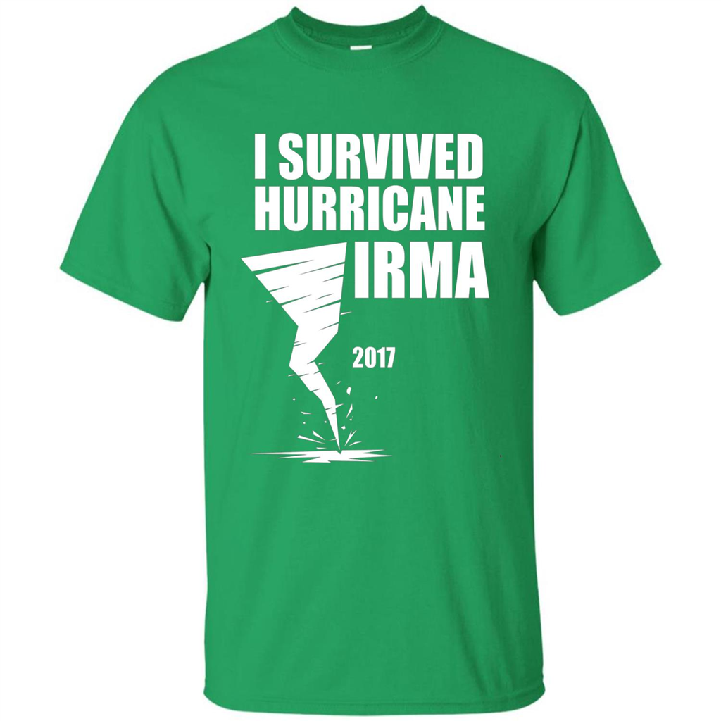 I Survived Hurricane Irma Graphic T-shirt Irish Green