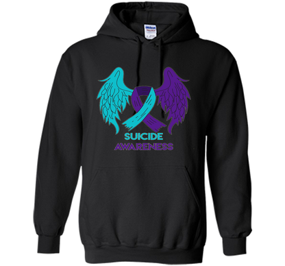 Suicide Awareness Shirt Wings and Ribbon Suicide Prevention shirt Black