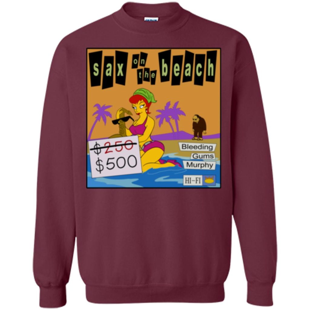 Sax on the Beach Discount Edition T-shirt Maroon