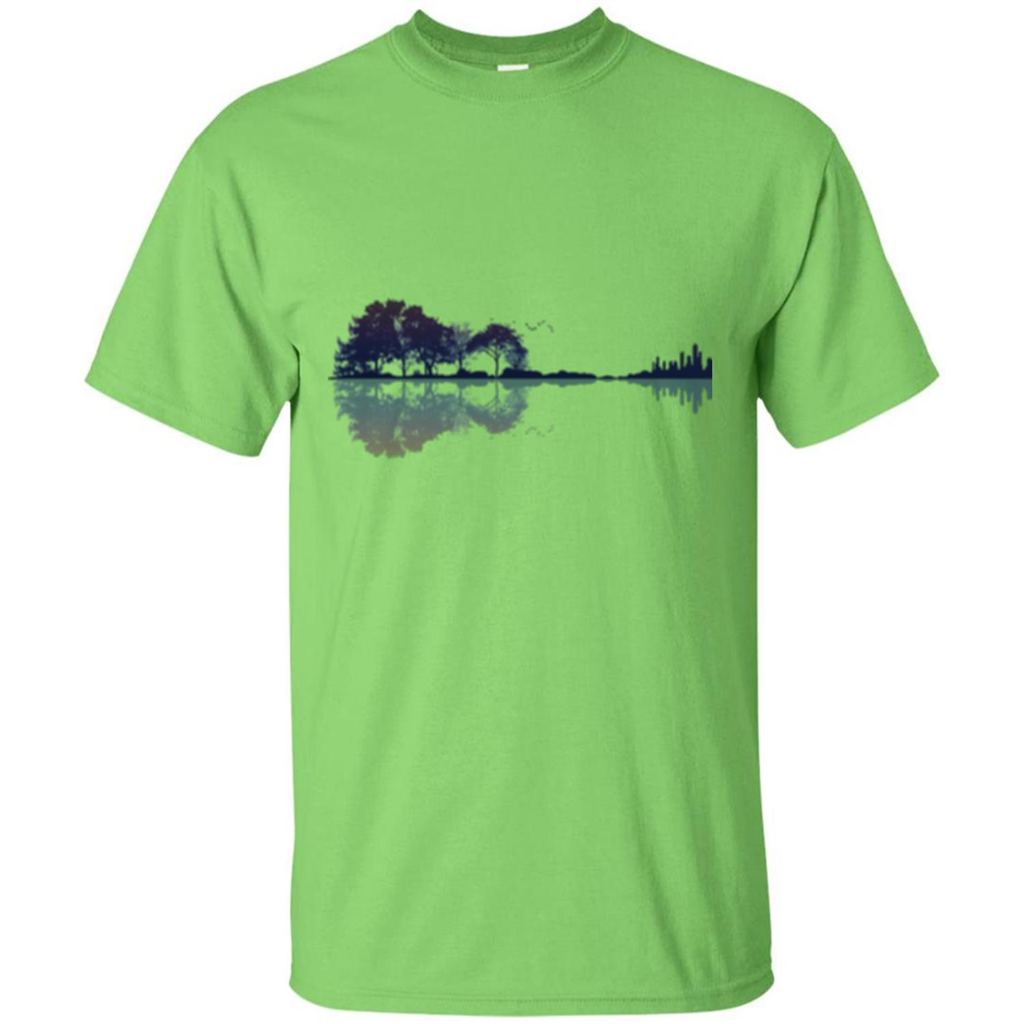 Nature Guitar T-shirt Guitar Lover T-shirt Lime