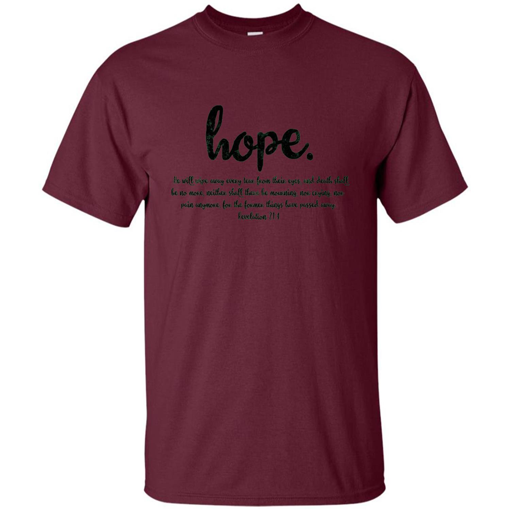 Hope Inspiration Tshirt With Bible Quote Maroon
