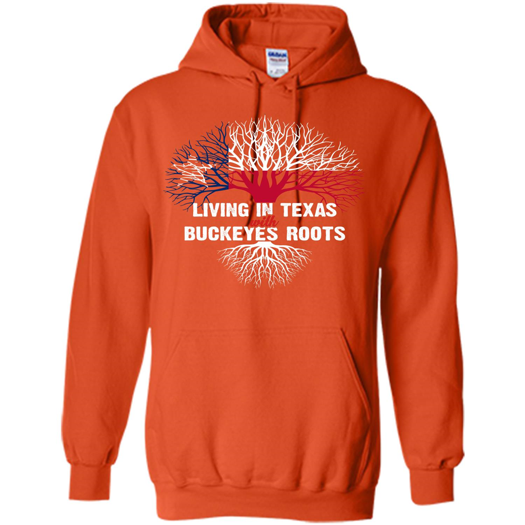Living In Texas With Buckeyes Roots T-shirt Orange