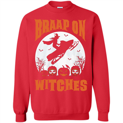 Halloween T-shirt Braap On Witches T-shirt Red