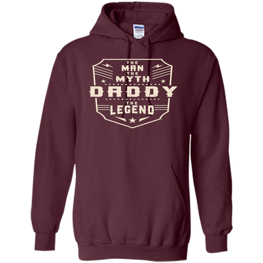 Fathers Day T-shirt The Man The Myth The Daddy The Legend Maroon