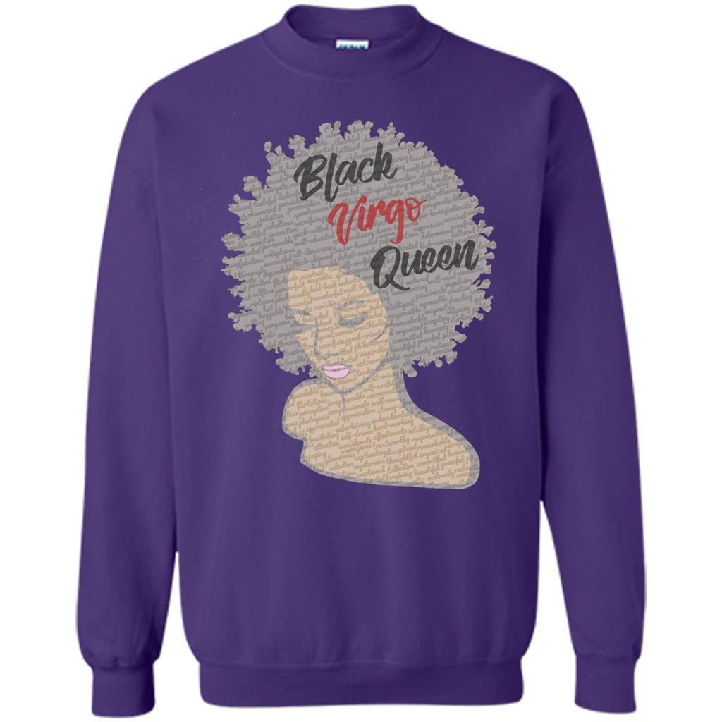 Black Virgo Queen T-shirt Purple
