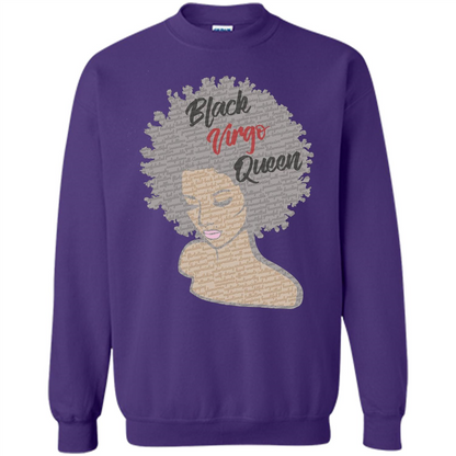 Black Virgo Queen T-shirt Purple