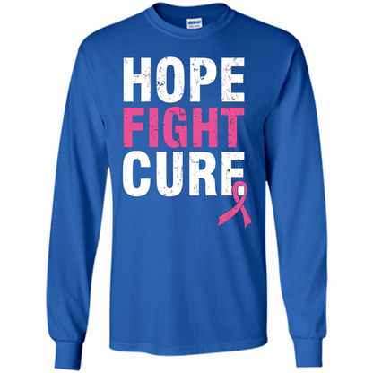 Breast Cancer Awareness T-shirt Hope Fight Cure Royal
