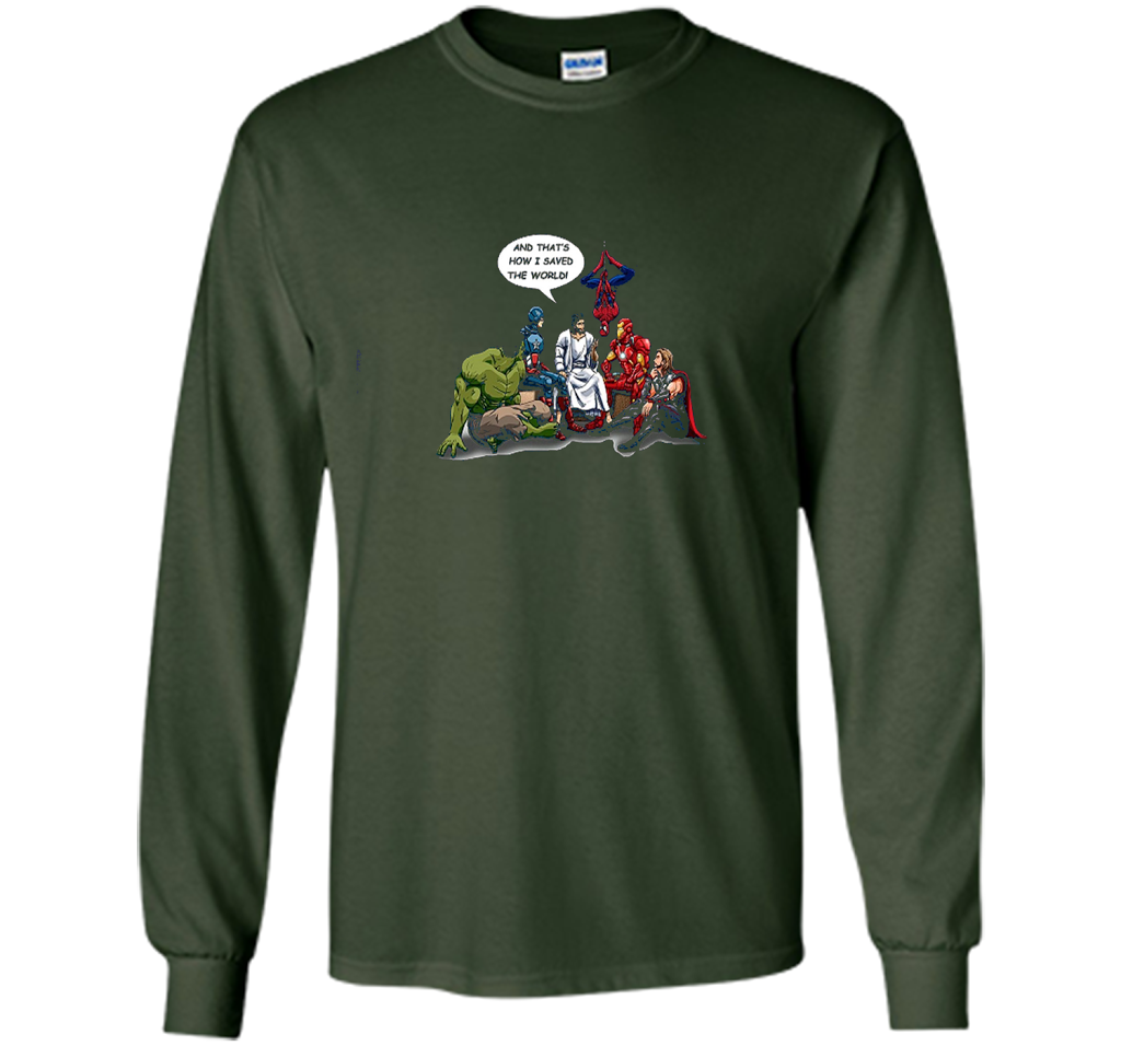 That's How I Saved The World T-shirt Forest Green