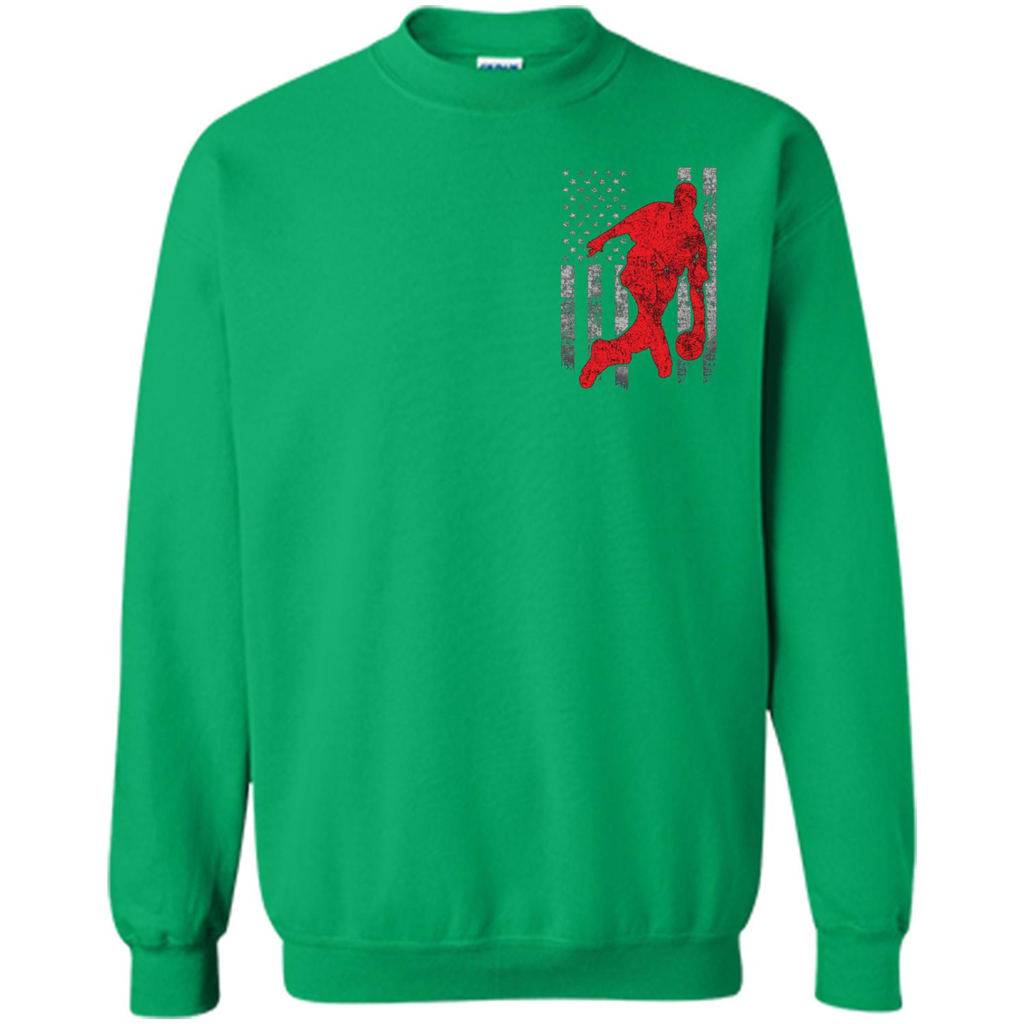Bowling Man T-shirt - American Flag Bowling T-shirt Irish Green