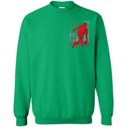 Bowling Man T-shirt - American Flag Bowling T-shirt Irish Green