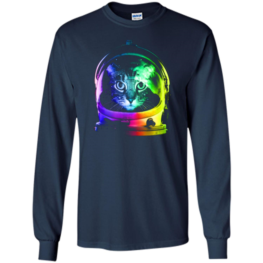 Astronaut Cat T-shirt Navy