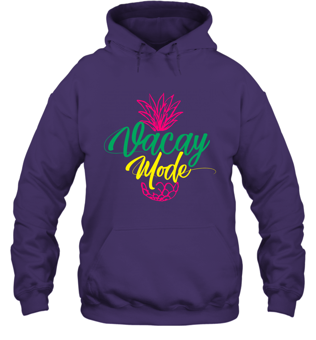 Vacay Mode Pineapple Summer Vacation Holiday Shirt Hoodie Hoodie Purple