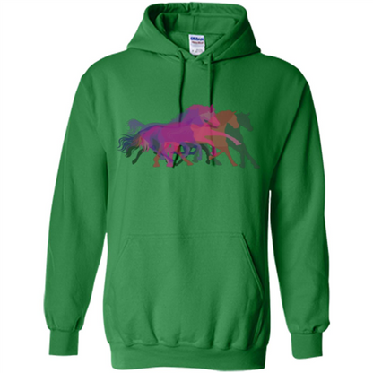 Beautiful Shadow Horses T-shirt Irish Green