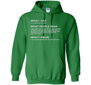 Programmer T-shirt What I Say What People Hear What I Say